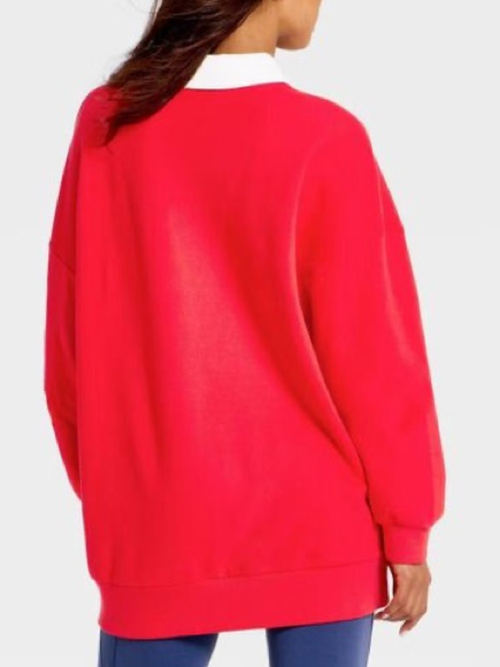 JoyLab Women's Americana French Terry Polo Sweatshirt Sz Medium - NWT - Picture 2 of 5